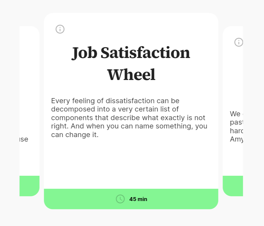 The image of the exercise Job Satisfaction Wheel