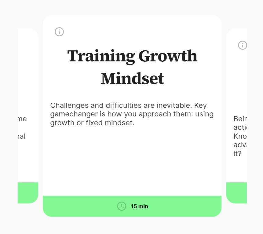 The image of the exercise Training Growth Mindset